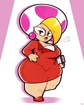 glasses hand_on_own_hip highres jolene_(paper_mario) legendofnerd lips mario_(series) nintendo paper_mario paper_mario:_the_thousand-year_door