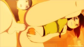 1boy 1girl anal animated animated_gif avatar:_the_last_airbender avatar_legends black_hair bottomless bouncing_breasts breast_slip breasts couple dildo doggystyle double_penetration hetero jin_(avatar) masturbation medium_breasts multiple_penetration nipples no_panties object_insertion one_breast_out penis saltyicecream scar sex sex_from_behind sex_toy strap_slip sunset testicles uncensored vaginal vaginal_object_insertion zuko