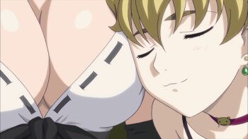 00s 2girls :3 animated animated_gif blonde_hair bouncing bouncing_breasts breast_focus breasts choker cleavage closed_eyes dress earrings elina_(queen's_blade) face_to_breasts female_focus hair_between_eyes happy head_out_of_frame incest jewelry large_breasts leina_(queen's_blade) long_hair looping_animation multiple_girls necklace queen's_blade resized rubbing screencap siblings sisters smile talking third-party_edit upscaled yuri