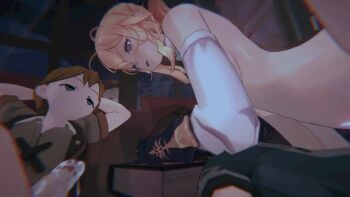 age_difference animated body_writing breasts cum cum_in_pussy genshin_impact group_sex jean_(genshin_impact) mmf_threesome nipples onee-shota pubic_tattoo sex shota sirius-kkr18 tagme tattoo threesome timmie_(genshin_impact) vaginal video