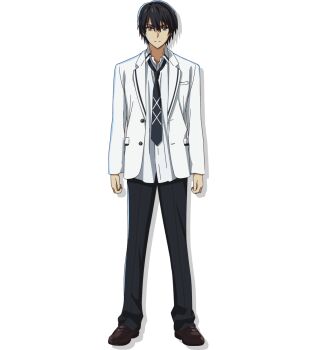 Rule 34 | 1boy, anime coloring, black hair, black necktie, brown eyes, closed mouth, collared shirt, dress shoes, hashidate kana, hazurewaku no joutai ijou skill de saikyou ni natta ore ga subete wo juurin suru made, highres, jacket, long sleeves, looking at viewer, mimori touka, necktie, school uniform, shirt, short hair, simple background, standing, tachi-e, transparent background, v-shaped eyebrows, white jacket, white shirt