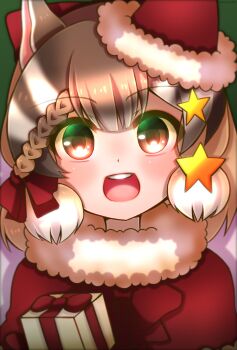 Rule 34 | animal costume, animal ear fluff, animal ears, chipmunk costume, chipmunk ears, chipmunk girl, highres, hikarikmy, kemono friends, kemono friends v project, santa costume, siberian chipmunk (kemono friends), virtual youtuber