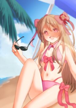 1girl absurdres bikini chaos_marie_(grimms_notes) grimms_notes highres hizikata398 pink_bikini solo swimsuit