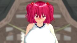 1girl 3d animated artist_name ass audible_music backboob black_panties blush bouncing_breasts breasts cellphone cheerleader clothes_lift convenient_arm convenient_censoring crop_top crowd dancing from_above hair_bobbles hair_ornament huge_breasts matching_hair/eyes mikumikudance_(medium) navel no_bra onozuka_komachi out-of-frame_censoring outdoors panties panty_pull partially_visible_vulva phone pom_pom_(cheerleading) ponkanman red_hair reflection short_hair skirt skirt_lift solo_focus sound standing touhou twintails underboob underwear video wardrobe_malfunction