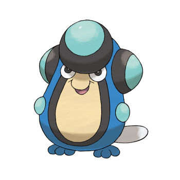 animal_ears artist_request black_eyes bright_pupils full_body gen_5_pokemon nintendo no_humans official_art open_mouth palpitoad pokemon pokemon_(creature) pokemon_bw pokemon_focus simple_background smile solo third-party_source white_background white_pupils