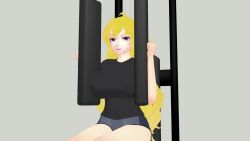 1boy 1girl 3d animated blonde_hair brown_hair cardin_winchester exercising fellatio grabbing_another's_breast groping mikumikudance_(medium) oral paizuri rwby sex tagme theblackbirdcalls vaginal video yang_xiao_long