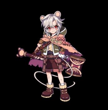 1boy :3 animal_ears belt black_background blush_stickers boots brown_belt brown_boots brown_cloak brown_shorts child cloak full_body green_hood grey_hair hair_between_eyes hammer hands_on_own_hips holding holding_hammer hood hooded_jacket jacket merc_storia merc_storia_art_team mouse_boy mouse_ears mouse_tail official_art red_eyes short_hair shorts sidelocks simple_background smile socks solo standing tachi-e tail timid_(merc_storia) two-sided_cloak two-sided_fabric v-shaped_eyebrows white_socks
