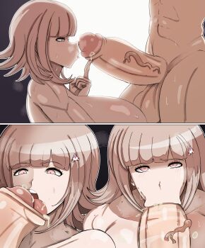 absurdres danganronpa_(series) fellatio highres nanami_chiaki nsfwartzone oral penis tagme