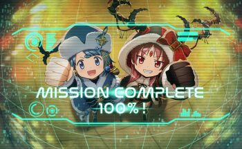 Rule 34 | 2girls, antler ribbon, antlers, artist request, black boots, black bow, black cloak, black gloves, black ribbon, black shirt, black shorts, blue boots, blue coat, blue eyes, blue gemstone, blue hair, blue hat, boots, bow, christmas, clenched hand, cloak, coat, dot nose, english text, fake antlers, fang, fist pump, forehead jewel, fortissimo, full body, fur-trimmed coat, fur-trimmed hood, fur trim, game cg, gem, gloves, grin, hair ornament, hair over one eye, hairclip, happy, hat, hat ornament, hexagram, highres, holographic monitor, hood, hood up, hooded cloak, horns, large bow, legs apart, light blush, long hair, mahou shoujo madoka magica, mahou shoujo madoka magica magia exedra, midriff, miki sayaka, miki sayaka (buon natale grazioso), multiple girls, musical note hat ornament, neck ribbon, official alternate costume, official art, open mouth, red bow, red eyes, red hair, red ribbon, reindeer antlers, ribbon, sakura kyoko, sakura kyoko (yuletide gift), santa hat, shirt, short hair, short shorts, shorts, smile, standing, star (symbol), star hat ornament, tareme, tile floor, tiles, treble clef, tsurime, v-shaped eyebrows, waist bow