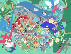 1boy 1girl absol absurdres aggron altaria anniversary anorith armaldo aron azurill bagon baltoy banette barboach beautifly beldum black_eyes blaziken blue_eyes blush breloom brendan_(pokemon) brown_hair cacnea cacturne camerupt carvanha cascoon castform castform_(normal) chimecho clamperl claydol combusken copyright_name corphish cradily crawdaunt delcatty deoxys deoxys_(speed) dusclops duskull dustox electrike everyone exploud fang feebas fingerless_gloves flygon gardevoir gen_1_pokemon gen_3_pokemon glalie gloves gorebyss green_background green_eyes grey_hair groudon grovyle grumpig gulpin hariyama highres huntail illumise jirachi kecleon kirlia kyogre lairon latias latios legendary_pokemon lileep linoone lombre lotad loudred ludicolo lunatone luvdisc makuhita manectric marshtomp masquerain mawile may_(pokemon) medicham meditite metagross metang mew_(pokemon) mightyena milotic minun mudkip mythical_pokemon nincada ninjask nintendo nosepass numel nuzleaf open_mouth pelipper plusle pokemon pokemon_(creature) pokemon_rse poochyena ralts rayquaza red_eyes regice regirock registeel relicanth roselia_(pokemon) sableye salamence sceptile sealeo seedot seviper sharpedo shedinja shelgon shiftry shroomish shuppet silcoon simple_background skitty slaking slakoth snorunt solrock spheal spinda spoink starry-doll surskit swablu swalot swampert swellow taillow torchic torkoal trapinch treecko tropius vibrava vigoroth volbeat wailmer wailord walrein whiscash whismur wingull wurmple wynaut yellow_eyes zangoose zigzagoon