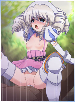 00s 1girl age_difference armor blonde_hair blue_eyes breasts clothed_sex cum cum_in_pussy dark-skinned_male dark_skin drill_hair dwarf flat_chest gloves hetero interracial iron_princess_ymir loli nipples no_panties open_clothes open_mouth open_shirt penis queen&#039;s_blade ryuu_ryuu sex shirt short_hair small_breasts solo_focus tears vaginal white_hair ymir_(queen&#039;s_blade) ymir_(queen&#039;s_blade)