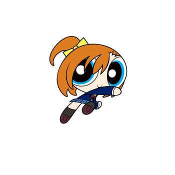 Rule 34 | 1girl, black socks, blue eyes, blue jacket, blue skirt, bow, bowtie, brown hair, brown shoes, chibi, chibi only, closed mouth, full body, game asset, hair bow, jacket, kosaka honoka, long sleeves, love live!, love live! school idol festival, love live! school idol project, miniskirt, official art, one side up, otonokizaka school uniform, parody, powerpuff girls, powerpuff girls (style), red bow, red bowtie, school uniform, shoes, simple background, skirt, smile, socks, solo, style parody, tachi-e, third-party source, transparent background, yellow bow