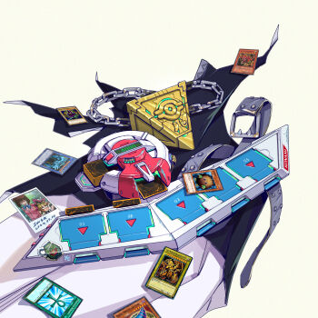 artist_name belt black_cape cape chain chain_necklace dark_magician dark_magician_girl dated duel_disk highres iwse_zhang jewelry kuriboh mazaki_anzu millennium_puzzle monster_reborn necklace obelisk_the_tormentor osiris_the_sky_dragon photo_(object) pot_of_greed signature the_winged_dragon_of_ra two-sided_cape two-sided_fabric unworn_belt unworn_cape unworn_jewelry unworn_necklace white_background yami_yugi yu-gi-oh! yu-gi-oh!_duel_monsters yu-gi-oh_(card)