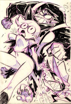 1boy 1girl cum cum_in_pussy machspeed_(character) monkey monochrome rafchu se-chan sex_&amp;_violence_with_machspeed sex_and_violence_with_machspeed shark violence_(character)