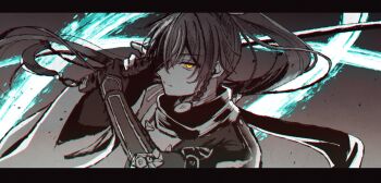 1boy armor braid hair_between_eyes japanese_clothes komugiko_(komugiu08) long_hair looking_at_viewer male_focus ponytail rune_factory rune_factory:_guardians_of_azuma side_braid subaru_(rune_factory)