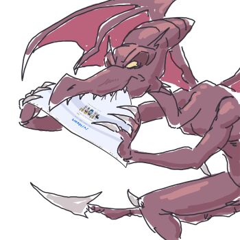 alien davewaterfalls dragon_wings meta metroid nintendo ridley simple_background wings