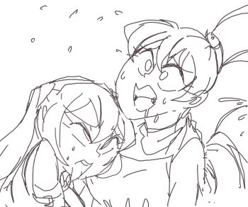 2girls ahegao davewaterfalls fire_emblem fire_emblem:_the_blazing_blade fire_emblem_awakening lyn_(fire_emblem) multiple_girls nintendo ponytail severa_(fire_emblem) sexually_suggestive sketch sweat tongue tongue_out