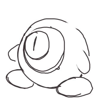 davewaterfalls kirby_(series) nintendo one-eyed sketch waddle_doo