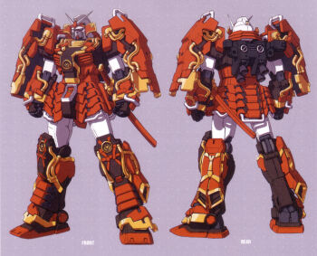 armor gundam gundam_musou highres katoki_hajime mecha musha_gundam robot samurai sd_gundam sd_sengokuden sword weapon