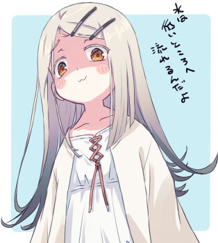 1girl akayama_yukihe blue_hair brown_eyes brown_hair gakuen_idolmaster hair_ornament hairclip highres idolmaster shinosawa_hiro solo