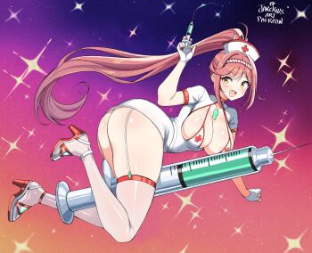 1girl alternate_costume breasts glimmer_(xenoblade) highres jarckius large_breasts original ponytail xenoblade_chronicles_(series) xenoblade_chronicles_3 xenoblade_chronicles_3:_future_redeemed