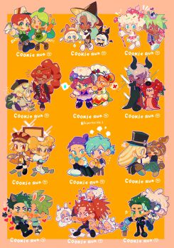 Rule 34 | 1other, 3:, 6+girls, :d, :p, @ @, ^ ^, absurdres, aloe cookie, android, animal ear fluff, animal ears, antenna hair, apron, aqua flower, arms at sides, arrow (projectile), bandana, bandana around neck, bare arms, bare shoulders, basket, beet cookie, beet cookie (blooming chef de partie), bellflower cookie, biantaishi1, birthday cake cookie, black gloves, black hat, black horns, black pants, black shirt, black shoes, black tail, blonde hair, blue eyes, blue hair, blunt ends, border, bow (weapon), braid, braided ponytail, brown apron, brown dress, brown gloves, brown hat, brown pants, brown shirt, brown vest, butter pretzel cookie, candle, candy, carrot, carrot cookie, carrot cookie (floral chef de cuisine), center-flap bangs, character request, cheesecake cookie, chibi, chibi only, chili pepper cookie, closed eyes, closed mouth, colored tips, commentary, cookie run, cookie run: kingdom, cookie run: ovenbreak, copyright name, cotton candy, croissant cookie, cyborg cookie, dark-skinned female, dark enchantress cookie, dark skin, demon girl, demon horns, dot nose, double-parted bangs, double bun, dreadlocks, dress, earrings, eating, eggplant, english text, envelope, fang, firecracker cookie, flower, flower pot, flying sweatdrops, food, food-themed hair, food-themed hat, forehead, frilled sleeves, frills, full body, gloves, goggles, goggles on head, green apron, green eyes, green hair, green hat, green skirt, grey hair, hair behind ear, hair between eyes, hair bun, halftone, halo, hand on own hip, hands in opposite sleeves, hat, hat ornament, heart, heart-shaped eyes, heart hat ornament, highres, holding, holding bow (weapon), holding carrot, holding cotton candy, holding envelope, holding food, holding knife, holding paint palette, holding sandwich, holding spoon, holding watering can, holding weapon, horns, humanization, japanese clothes, jelly bean, jewelry, kimono, knife, latte cookie, leaf, leaf earrings, long dress, long hair, long sleeves, looking at another, looking at flowers, looking at food, looking at viewer, low ponytail, low twintails, medium skirt, multicolored hair, multiple boys, multiple girls, notice lines, official alternate costume, official alternate hair length, official alternate hairstyle, open mouth, orange background, orange border, orange eyes, outside border, paint palette, pale skin, pants, parted bangs, party hat, pelvic curtain, pink flower, pomegranate cookie, ponytail, puffy long sleeves, puffy sleeves, purple eyes, purple hair, purple hat, rabbit ears, rabbit tail, red bandana, red eyes, red hair, red kimono, reverse trap, sandwich, sandwich cookie (cookie run), scar, scar on face, scar on forehead, scorpion cookie, shirt, shoes, short hair, short ponytail, simple background, single hair bun, sitting, skirt, skull print, sleeveless, sleeveless shirt, smile, spinach cookie, spoken heart, spoken x, spoon, standing, standing on one leg, stirrup legwear, straight hair, striped clothes, striped pants, striped vest, sweat, symbol-only commentary, tail, tareme, timekeeper cookie, toeless legwear, toes, tongue, tongue out, top hat, tsurime, twintails, twitter username, two-tone hair, v-shaped eyebrows, vertical-striped clothes, vertical-striped pants, vertical-striped vest, very long hair, very short hair, vest, watering can, weapon, white gloves, white hair, white shirt, white shoes, white tail, wide-eyed, wide sleeves, witch hat, wolf ears, wolf tail, yellow flower, yellow halo