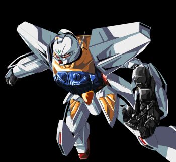 Rule 34 | 1980s (style), 1990s (style), absurdres, commentary request, faux retro artstyle, glint, gundam, highres, kds (0049), mecha, mecha focus, mobile suit, oldschool, retro artstyle, robot, science fiction, space, turn a gundam, turn a gundam (mobile suit), v-fin, yellow eyes, zero gravity