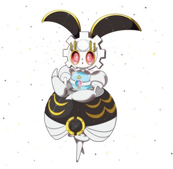 Rule 34 | :o, alternate color, colored sclera, commentary, eyelashes, full body, gen 7 pokemon, highres, humanoid robot, legendary pokemon, magearna, magearna (original), making-of available, microsoft paint (medium), mythical pokemon, nintendo, open mouth, pink eyes, pokemon, pokemon (creature), pokemon focus, red sclera, robot, shiny pokemon, solo, sparkle, transparent background, willow-pendragon