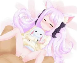 1boy 1girl animal_ears animated blush cat_ears cat_tail cum cum_in_pussy dress hetero loli long_hair lying no_panties oldb on_back orgasm penis pussy sex spread_legs stuffed_animal stuffed_rabbit stuffed_toy tail uncensored vaginal video yellow_dress