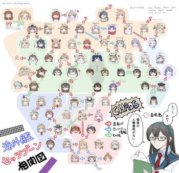 6+girls akagi_(kancolle) akatsuki_(kancolle) aquila_(kancolle) aratsuta_(aoedou) ark_royal_(kancolle) arrow_(symbol) asahi_(kancolle) atlanta_(kancolle) bismarck_(kancolle) blue_sailor_collar brooklyn_(kancolle) chart clipboard colorado_(kancolle) commandant_teste_(kancolle) commentary_request conte_di_cavour_(kancolle) de_ruyter_(kancolle) gambier_bay_(kancolle) gangut_(kancolle) glasses gotland_(kancolle) graf_zeppelin_(kancolle) grecale_(kancolle) head_only helena_(kancolle) heywood_l._edwards_(kancolle) highres hiryuu_(kancolle) honolulu_(kancolle) hornet_(kancolle) houston_(kancolle) inagi_(kancolle) intrepid_(kancolle) italia_(kancolle) janus_(kancolle) javelin_(kancolle) jean_bart_(kancolle) kaga_(kancolle) kaiboukan_no._22_(kancolle) kantai_collection kirishima_(kancolle) kongou_(kancolle) langley_(kancolle) libeccio_(kancolle) littorio_(kancolle) long_hair luigi_di_savoia_duca_degli_abruzzi_(kancolle) luigi_torelli_(kancolle) maryland_(kancolle) massachusetts_(kancolle) multiple_girls mutsu_(kancolle) nagato_(kancolle) necktie nelson_(kancolle) nevada_(kancolle) northampton_(kancolle) ooyodo_(kancolle) perth_(kancolle) prinz_eugen_(kancolle) ranger_(kancolle) red_necktie richelieu_(kancolle) ro-500_(kancolle) rodney_(kancolle) roma_(kancolle) sailor_collar salmon_(kancolle) samuel_b._roberts_(kancolle) saratoga_(kancolle) scamp_(kancolle) school_uniform scirocco_(kancolle) serafuku sheffield_(kancolle) shiratsuyu_(kancolle) short_hair shoukaku_(kancolle) souryuu_(kancolle) south_dakota_(kancolle) taigei_(kancolle) tashkent_(kancolle) translation_request tuscaloosa_(kancolle) victorious_(kancolle) warspite_(kancolle) washington_(kancolle) yamashiro_(kancolle) yuudachi_(kancolle) zuikaku_(kancolle)