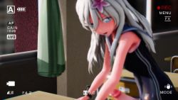 1futa 1girl 3d afktl animated bouncing_testicles breasts classroom crop_top crotch_rub cum cum_in_own_mouth cum_on_body cum_on_hands cum_on_object dark-skinned_female dark_skin desk ejaculation elbow_gloves femdom flower flower_on_head futa_with_female futanari gloves gokkun grabbing_from_behind hair_flower hair_ornament handjob highleg highleg_panties highres indoors interior kantai_collection kiss large_testicles loli masturbation midriff miniskirt ok_sign one-piece_swimsuit panties penis pumping rabbit_hair_ornament reach-around recording ro-500_(kancolle) sailor_collar school_uniform shimakaze_(kancolle) skirt small_breasts solo_focus striped_legwear swimsuit table table_humping tagme tan tanline testicles thighhighs thighs thumbs_up twitching twitching_penis underwear video white_gloves white_hair