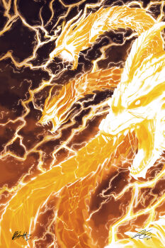 absurdres alien aura breath_weapon breathing_lightning cloud cloudy_sky dragon electricity elemental_(creature) energy giant giant_monster glowing glowing_body glowing_eyes glowing_horns glowing_mouth godzilla:_king_of_the_monsters godzilla_(series) highres horns hydra kaiju king_ghidorah legendary_pictures lightning_elemental monster monsterverse multiple_heads night no_humans open_mouth overcast pyrasterran sharp_teeth sky slit_pupils space_monster storm teeth toho yellow_eyes