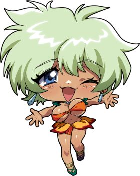 breasts chibi huge_breasts jungle_de_ikou mii_(jungle_de_ikou) nashirasauce