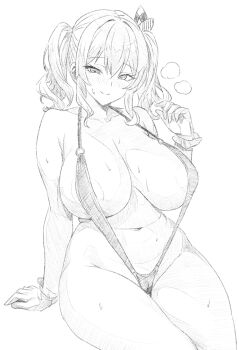 1girl breasts huge_breasts kantai_collection kashima_(kancolle) looking_at_viewer ranhatu smile solo tagme