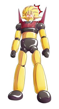 Rule 34 | alphes (style), clenched hands, closed mouth, dairi, full body, glowing, glowing eyes, highres, hisou tensoku, large variant set, legs apart, looking at viewer, mecha, no humans, parody, robot, solo, spikes, standing, style parody, tachi-e, touhou, touhou hisoutensoku, transparent background, variant set, wings