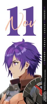 1boy absurdres calendar_(medium) clustifle fire_emblem fire_emblem:_three_houses fire_emblem_heroes fire_emblem_warriors:_three_hopes highres male_focus male_shez_(dual_sword_master)_(fire_emblem) male_shez_(fire_emblem) nintendo no_lineart official_alternate_costume solo