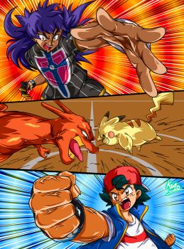 0bd67g5r3250-2m 2boys aqua_hair ash_ketchum backwards_hat baseball_cap black_gloves black_shirt blue_vest bracelet brown_eyes champion_uniform charizard clenched_hands clenched_teeth commentary_request dark-skinned_male dark_skin dynamax_band emphasis_lines facial_hair fangs fingernails foreshortening gen_1_pokemon gloves goatee hat highres jewelry leon_(pokemon) long_hair male_focus mismatched_eyebrows multiple_boys nintendo open_clothes open_mouth open_vest partially_fingerless_gloves pikachu pokemon pokemon_(anime) pokemon_(creature) pokemon_battle pokemon_journeys purple_hair red_hat scene_reference shirt short_hair short_sleeves signature single_glove spoilers t-shirt teeth tongue tongue_out upper_body upper_teeth_only v-shaped_eyebrows veins vest white_shirt yellow_eyes