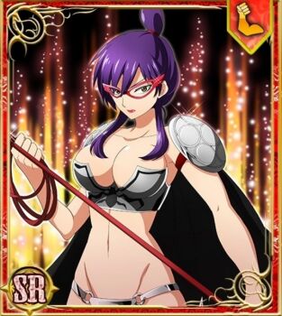 1girl armor bikini_armor breasts cleavage groin large_breasts magi_the_labyrinth_of_magic myers navel official_art purple_hair source_request
