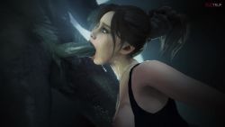 1boy 1girl 3d animated capcom claire_redfield defeat drooling fellatio forced fugtrup grabbing_another's_hair hetero highres holding_another's_hair irrumatio jewelry makeup monster monster_penis monster_sex mr_x oral penis rape resident_evil resident_evil_2 runny_makeup saliva saliva_trail sound source_filmmaker_(medium) tears tyrant_(resident_evil) video