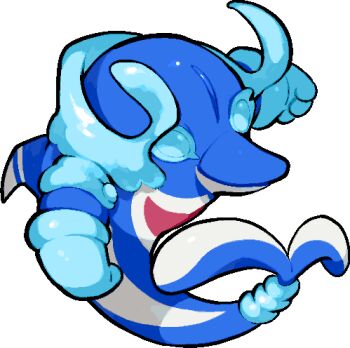 commentary_request full_body kawaanago lowres nintendo no_humans palafin palafin_(hero) pokemon pokemon_(creature) pokemon_focus solo transparent_background