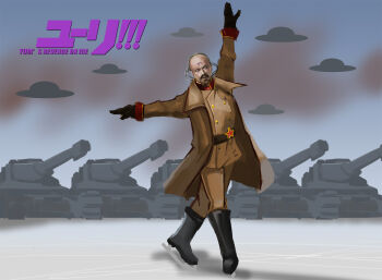 1boy command_&amp;_conquer command_&amp;_conquer:_red_alert command_&amp;_conquer:_red_alert_2 male_focus military military_vehicle motor_vehicle name_connection parody pun red_alert_2 red_star science_fiction solaris_(xorn) star_(symbol) tank ufo yuri!!!_on_ice yuri_(c&amp;c)