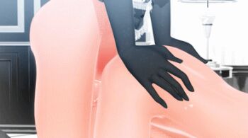 1boy 1futa 3d anal androgynous animated animated_gif anus ass bare_shoulders bed blue_eyes blush bouncing censored deep_penetration doggystyle futa_with_male futanari futarino_tobari hikari_onanie long_hair lowres male_penetrated mimia_cute nude orange_hair pegging penis sex sex_from_behind shota testicles trap trembling