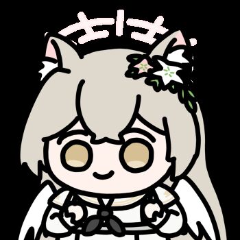 1girl angel_wings animal_ears animated animated_gif blonde_hair blue_archive commentary_request dress feathered_wings flower hair_flower hair_ornament halo kemonomimi_mode long_hair looking_at_viewer nagisa_(blue_archive) nodding shin5575 smile white_dress white_wings wings yellow_eyes