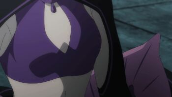 2020 animated animated_gif bouncing_breasts breast_expansion breast_focus breasts capella_emerada_lugnica cleavage cleavage_cutout close-up clothing_cutout colored_skin crop_top huge_breasts large_breasts re:zero_kara_hajimeru_isekai_seikatsu small_breasts transformation upper_body white_skin