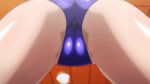 1girl animated anime_screenshot ass ass_focus between_labia cameltoe competition_swimsuit crotch exercising female_focus from_behind from_below highres kushiya_inaho maken-ki! one-piece_swimsuit partially_visible_vulva pov pov_crotch shiny_skin solo sound swimsuit takami_akio thigh_gap thighs video wedgie wet