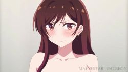 1boy 1girl anal_fingering animated anus ass bare_shoulders blood blush bouncing_breasts breast_press breasts breasts_against_floor breasts_on_floor brown_eyes brown_hair cleft_of_venus cum cum_on_body cum_on_breasts cum_on_legs cum_on_upper_body ejaculation fingering from_behind highres hug jiggle kanojo_okarishimasu kinoshita_kazuya large_breasts maplestar mizuhara_chizuru nipples nosebleed pussy tagme thigh_sex top-down_bottom-up uncensored video