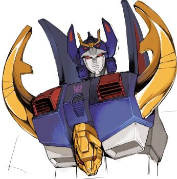 1980s_(style) 1boy deathsaurus decepticon extra_eyes highres insignia looking_at_viewer mecha mechanical_wings missyou67363 no_humans oldschool red_eyes retro_artstyle robot science_fiction serious simple_background solo transformers transformers_victory upper_body white_background wings