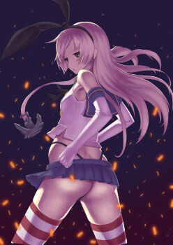 1girl absurdres amochin ass expressionless highres kantai_collection shimakaze_(kancolle) skirt tagme