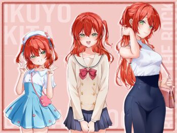1girl aged_down aged_up alternate_breast_size_(larger) alternate_costume bocchi_the_rock! english_text highres kita_ikuyo twitter upper_body yoru0409