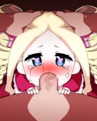 1boy 1girl age_difference animated bbaltong beatrice_(re:zero) blonde_hair blue_eyes blush censored clothed_female_nude_male crying cum cum_on_body cum_on_hair deepthroat drill_hair ejaculation facial fellatio forced hand_on_another's_head hands_on_another's_head hands_on_crotch head_grab hetero irrumatio large_penis loli looking_at_viewer lowres mosaic_censoring motion_blur nose_blush nude older_male_and_younger_female oral orgasm penis pixel_art pov pov_crotch pov_hands re:zero_kara_hajimeru_isekai_seikatsu short_hair size_difference solo_focus symbol-shaped_pupils tagme tears twintails veins veiny_penis video